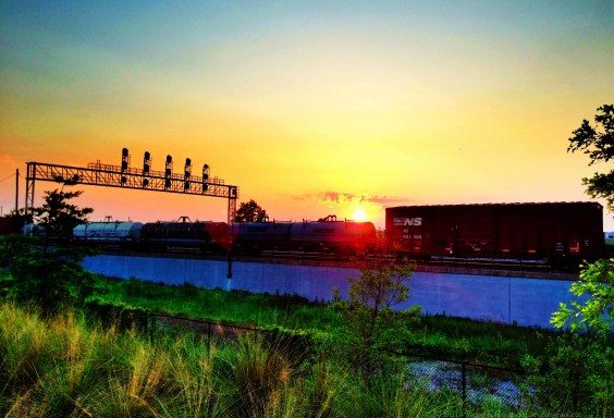 Sunset Between the Rails