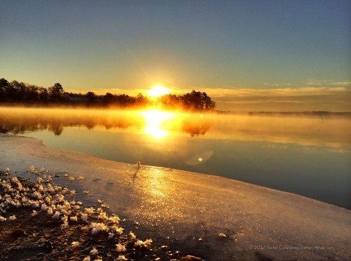 Sunrise over a Frozen Shore