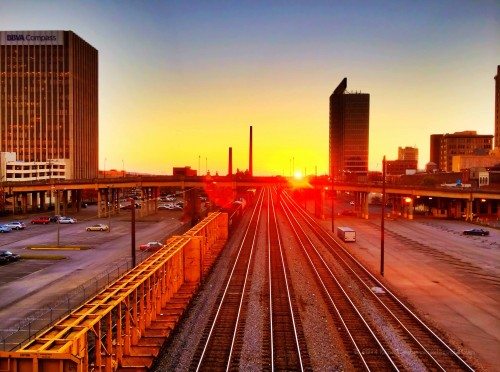 Sunset Over Birmingham's River