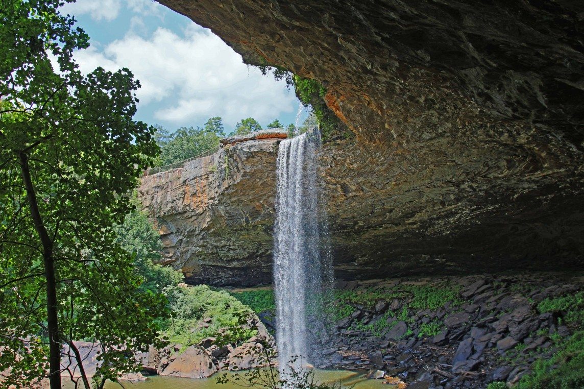 Under Noccalula Falls