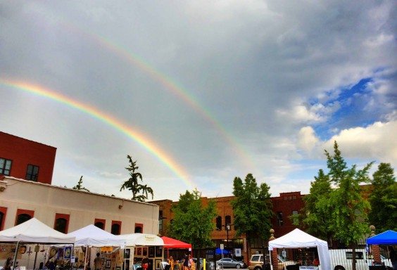 Double Rainbow over Birmingham Artwalk