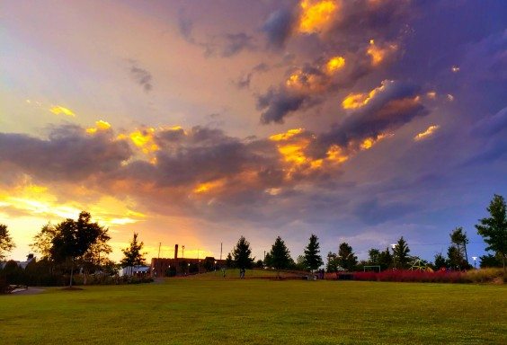 A Stormy Sunset Over Railroad Park