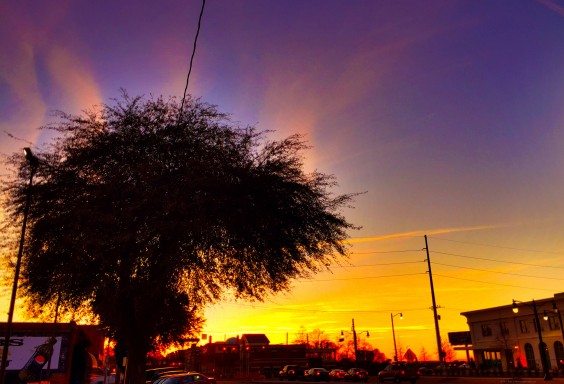Sunset down University Drive