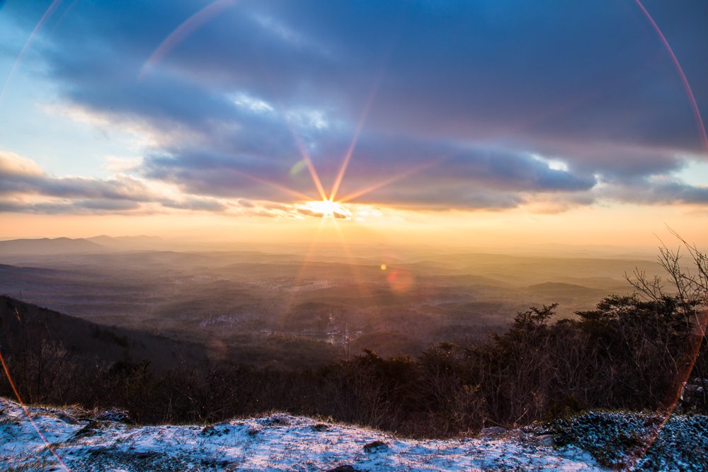 Cheaha State Park Sunset in the Snow | Picture Birmingham